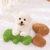Bone-Shaped Playful Squeaky Dog Toy Pet Pillow Tektoty